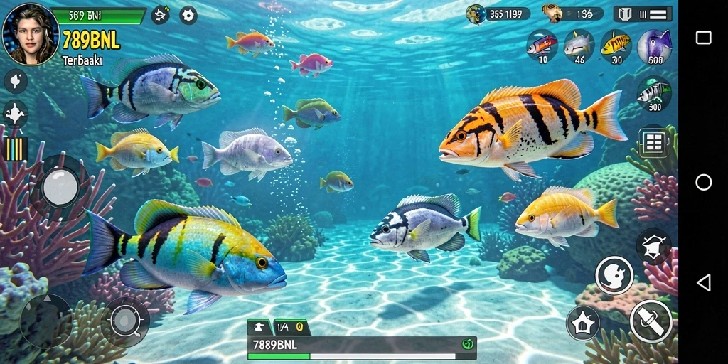 Tangkapan layar 789BNL menampilkan aksi mendebarkan saat menangkap ikan.