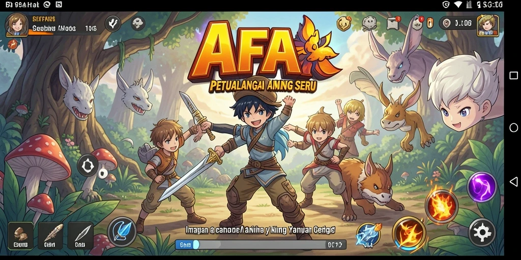 Tampilan gameplay AFAF yang menarik dan penuh warna.