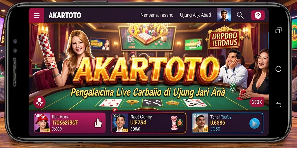 Tampilan gameplay Live Casino yang mendebarkan di AKARTOTO.