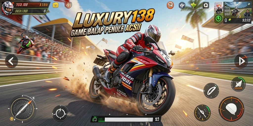 Tampilan dalam game LUXURY138 yang menegangkan saat balapan.