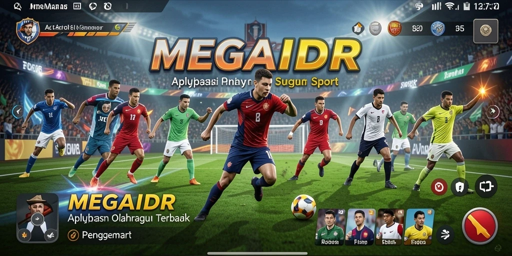 Screenshot MEGAIDR menampilkan aksi seru dalam olahraga.