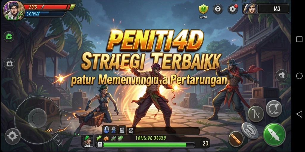 Screenshot gameplay PENITI4D yang menunjukkan aksi strategis yang mendebarkan.