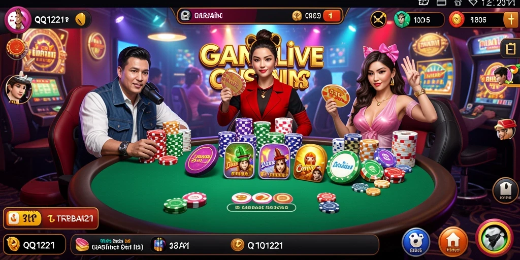 Tampilan gameplay seru Live Casino QQ1221 dengan dealer profesional.