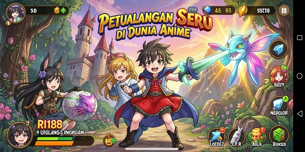 Tampilan gameplay RI188 yang menakjubkan di dunia anime.