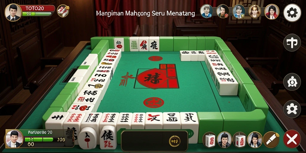 Screenshot utama TOTO20 menampilkan gameplay Mahjong yang menarik.